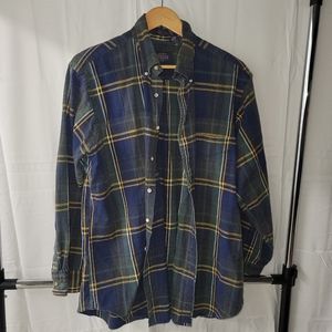 Kenneth Gordon Green Plaid Flannel XL